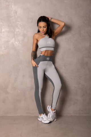 Summertime Grey Leggings with Cutouts N/U